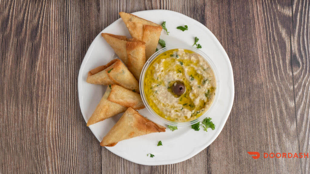 baba ghanuj spinach fatayer homemade pickled tomatoes